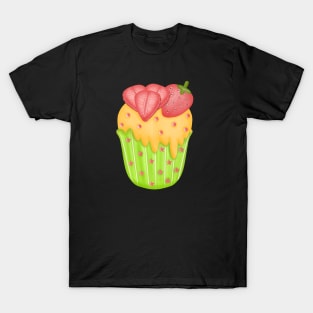 Cute strawberry cupcake 🍓. T-Shirt